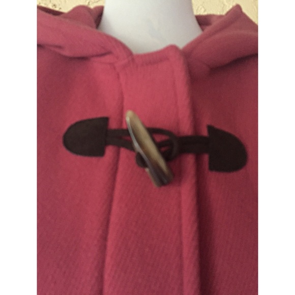 NWOT Talbots toggle button, mauve wool blend coat - Picture 7 of 8